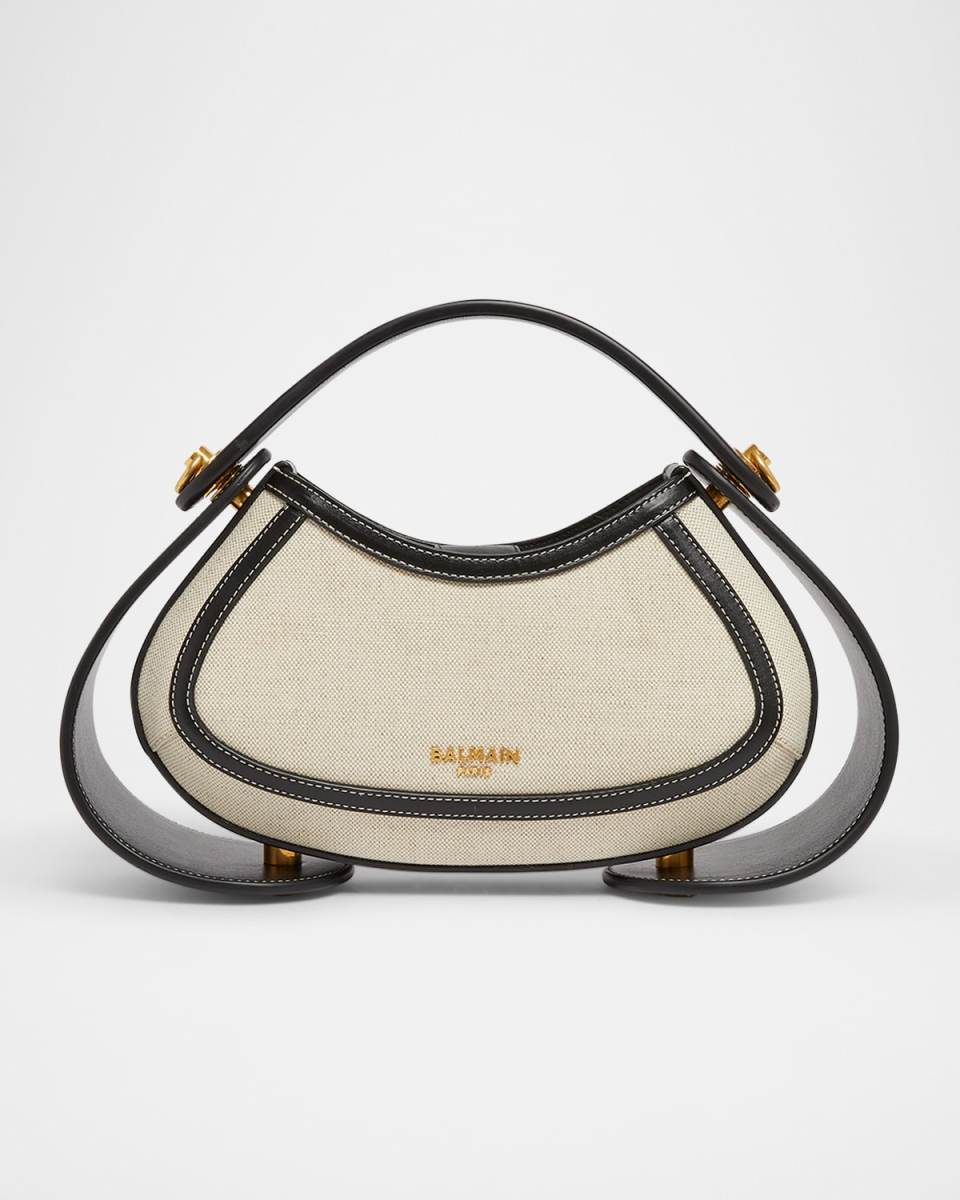 Jolie Madam Medium Top-Handle Bag in Canvas and Box Leather